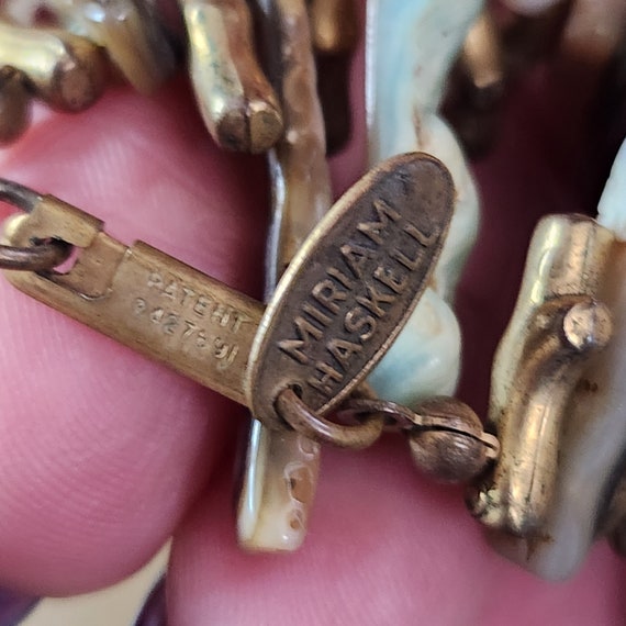 Miriam Haskell Vintage Abalone Seashell Necklace:… - image 3