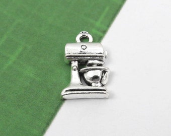 20 MIXER charms, antique silver COOKING BAKING charm set, 16x11mm