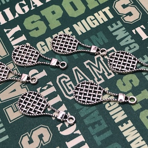 TENNIS, anyone??? Set of 6 TENNIS RACKET charms