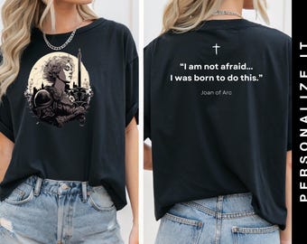 Katholische Geschenke, personalisiertes Hemd, katholisches Hemd, Taufgeschenk, erste Kommuniongeschenke, Heilige Hemden, Heiliges Geschenk, Jeanne d'Arc