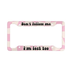 License Plate Frame, License plate cover, Cute car accessories, Car plate frame, Decor for vehicle, Car license plate frame, Cute car decor