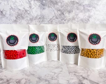 Christmas Colored Chick Pea Sensory Bin Filler | Christmas Sensory Bin, Christmas Play Kit, Sensory Play | *bin & toys not included