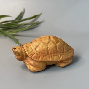 Tibet Wood Carved FengShui  turtle Statue, Vintage Luck Loong Tortoise Figurine  tortoise longevity Beast Sculpture Tea  Pet  Lucky  Charm