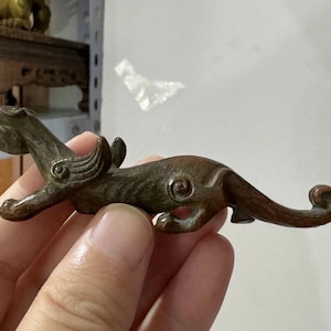 Mini Copper art Ferocious red copper tiger statue, Wild anmimal sculpture, small tiger Zodiac tiger miniature  Big cat Lion Ornaments YM327