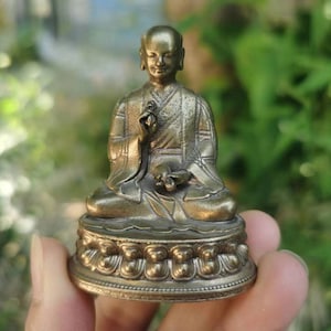 Tibetan  Copper Buddha Amitabha Buddha Statue Buddhism Temple ornament meditation,Buddha Figurine Home Decoration Car Decor collection yu133