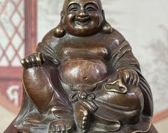 チベット銅象神像富と幸運の置物仏教寺院の装飾瞑想、仏像ホーム