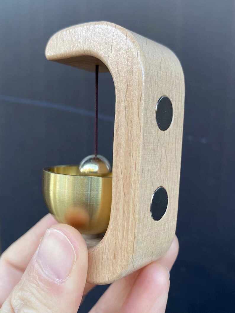 Brass Bell for Door Opening Decorative Wooden Bell/ Hanging Bell