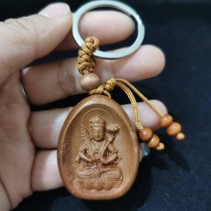 Exquisite Tibet Hand Carved wood buddha statue,wood carving Meditation,Zen ,car decor,key chain pendant,happy Buddha statue Feng shui decor.