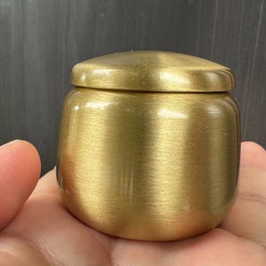 Copper Tea Caddy Canister Tea Tins Coffee Tins Tiny Sealed Food Storage Container for Tea Coffee Sugar Incense Powder, Bottles decor.  YM346