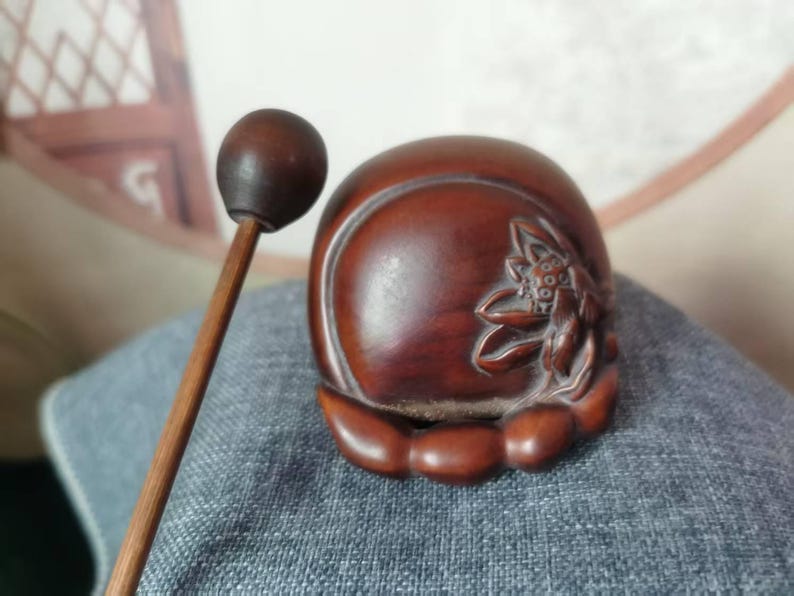 Handcrafted Wooden Muyu Mokugyo Buddhist Monk Instrument Drum Fish ...