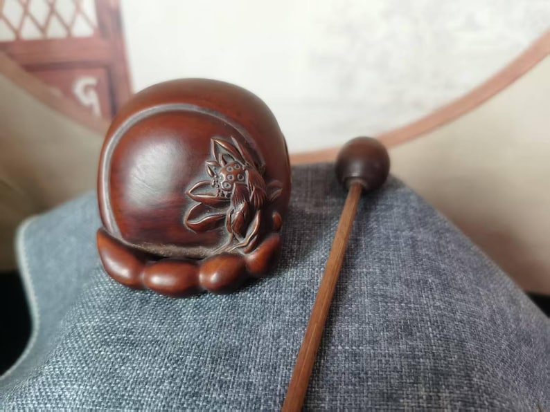 Handcrafted Wooden Muyu Mokugyo Buddhist Monk Instrument Drum Fish ...