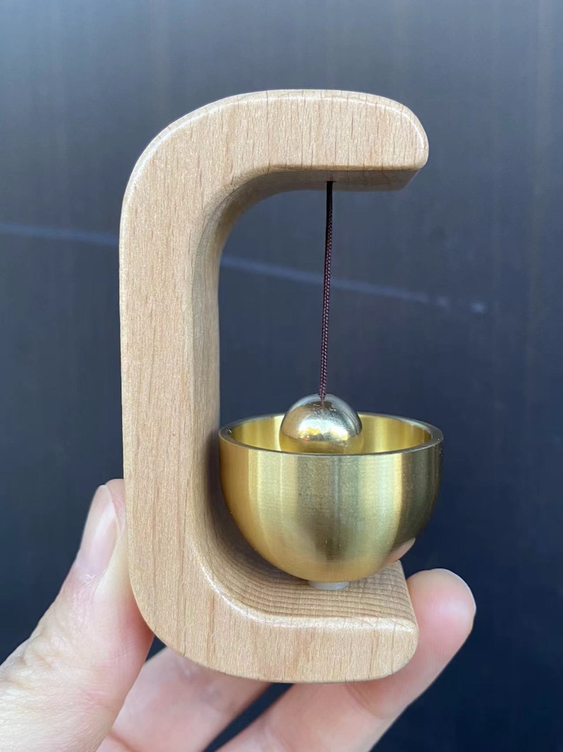 Brass Bell for Door Opening Decorative Wooden Bell/ Hanging Bell
