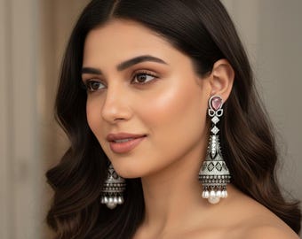 Viktorianische Diamant-Jhumka