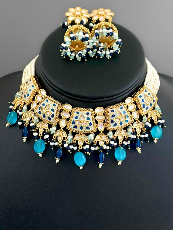 Meenakari polki jewellery deals
