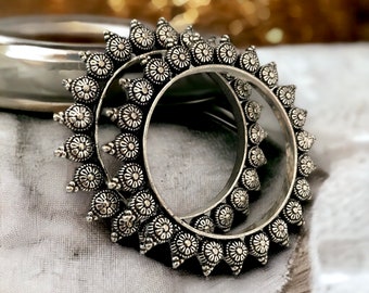 Indian oxidized trendy black finish bangle pair/Antique finish German silver bangles/Indian ethnic bangles/boho jewelry/Banjara jewelry
