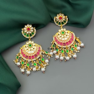 Jadau Pachi kundan-oorbellen/Sabyasachi-geïnspireerde traditionele fijne kundan-oorbellen/bruidsoorbel/Kundan-oorbel/Indiase sieraden/Pakistaans
