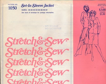Stretch and Sew 1050  // Vintage. Sewing Pattern // Complete // uncut / 1960s sewing pattern // Set in Sleeve Jacket