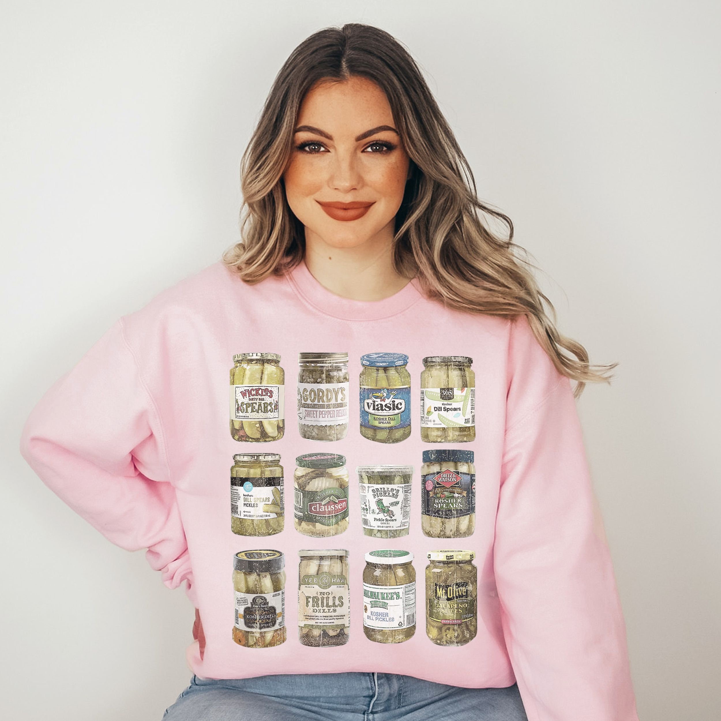 Discover Vintage Canned Pickles Sweatshirt, Pickle Lovers Sweatshirt, Cool Pickle Sweatshirt