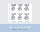 Manatee Classroom Valentines Printable | Non Candy Valentine Cards | Ocean Animal Valentine | Kids School Valentines | Instant Download