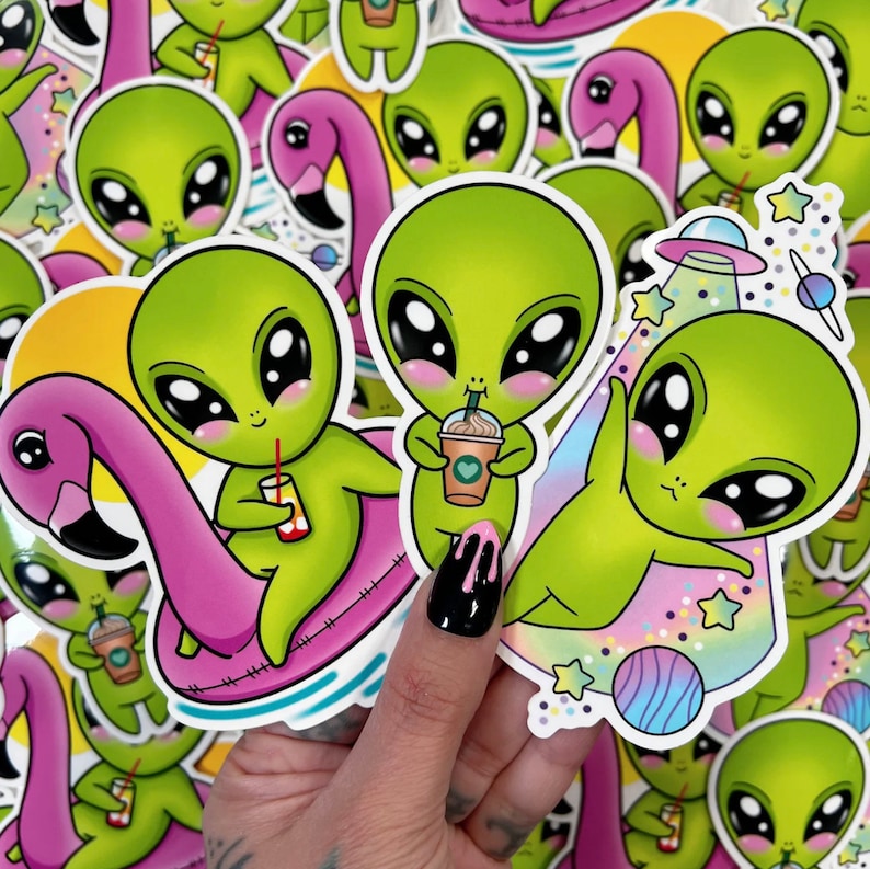 Alien Cuties - Vinyl Sticker - Etsy