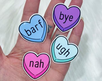 Rude Candy Hearts - Vinyl Sticker