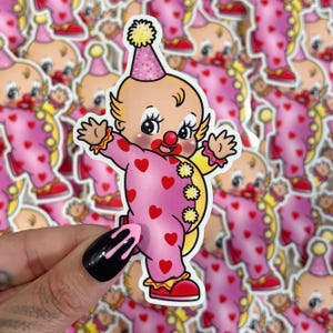 Kewpie Clown - Vinyl Sticker