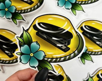Stapler In Jello Prank - Vinyl Sticker