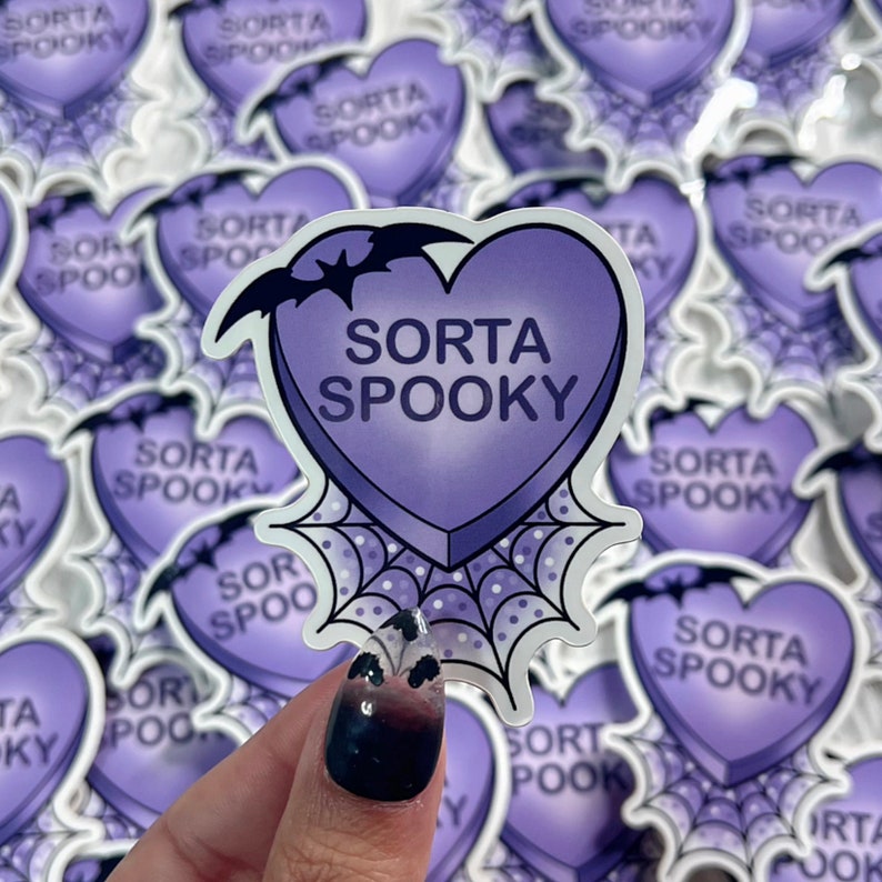 Sorta Heart Sorta Spooky - Vinyl Sticker - Etsy