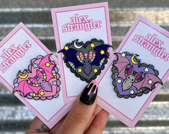 Spoopy Bat Heart - Enamel Pin