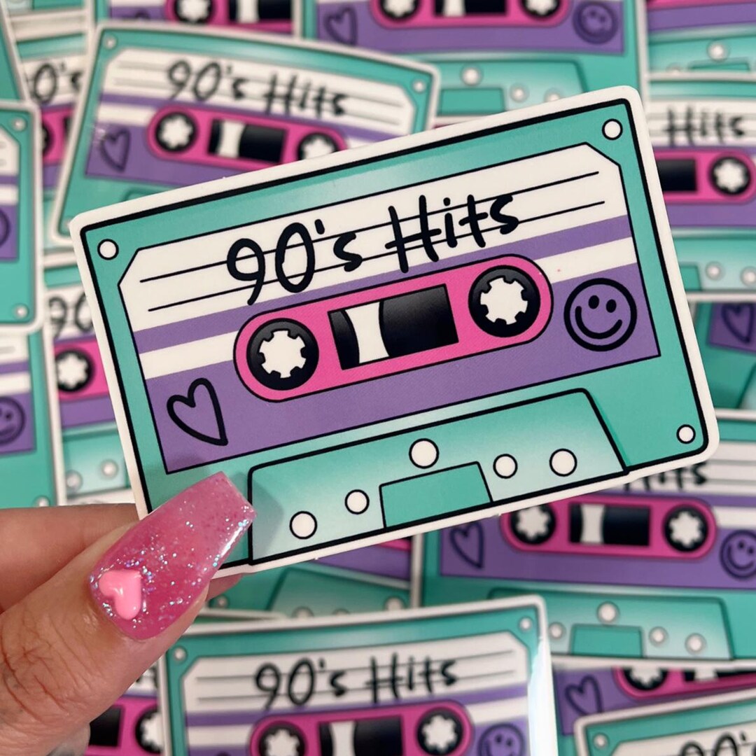 90's Hits Cassette - Vinyl Sticker - Etsy