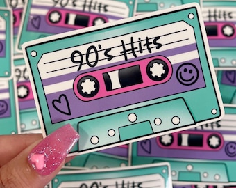 90's Hits Cassette - Vinyl Sticker
