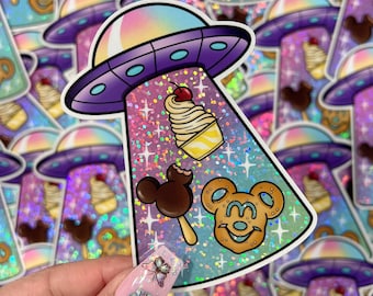Park Snacks Abduction - Glitter Vinyl Sticker