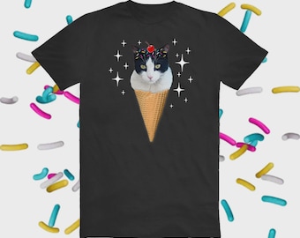 Tuxedo Cat Ice Cream - Men's/Unisex T-Shirt
