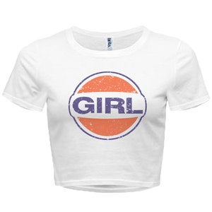 Girl Logo Shirt Pamela Anderson 90's - Women's Crop Top