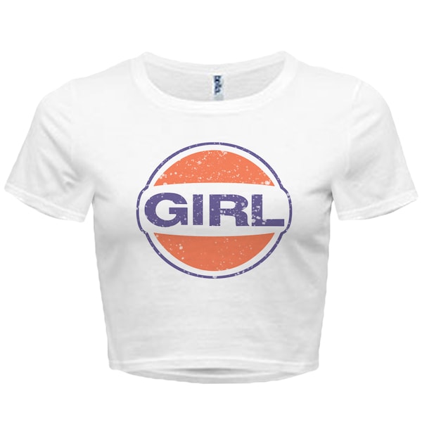 Girl Logo Shirt Pamela Anderson 90's - Women's Crop Top