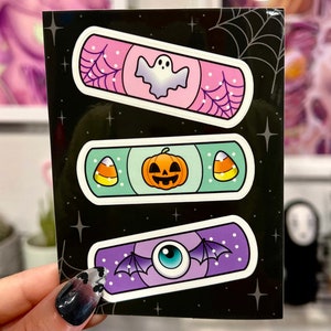 Spooky Bandaids - Vinyl Sticker Sheet