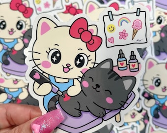 Stabby Tabby - Vinyl Sticker