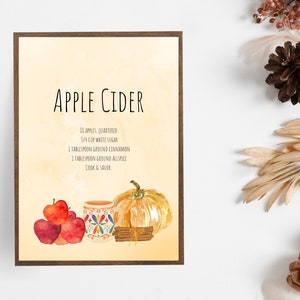 Fall Apple Cider Recipe Printable