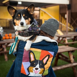 Custom Pet Portrait Jean Jacket image 1