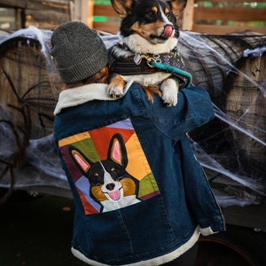 Custom Pet Portrait Jean Jacket image 2