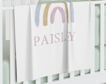 Nome personalizzato Baby Swaddle Blanket / Baby Girl Gift / Baby Shower Gift / Personalized Baby Blanket