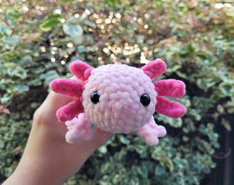 Crochet Pink Axolotl | Amigurumi Axolotl | Handmade Plushie | Pink Axolotl Plushie
