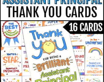 Thank You Coloring Cards, Vice Principal Gifts, Vice Principal Card Download, Assistant Principal Appreciation, Assistant Principal Gift