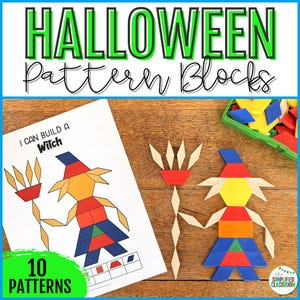 Halloween Pattern Block Mats, Halloween Tangrams, Pattern Block Mats, Pattern Block Templates, Printable Tangrams, Tangram Activities