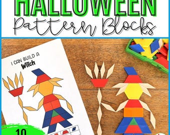 Halloween Pattern Block Mats, Halloween Tangrams, Pattern Block Mats, Pattern Block Templates, Printable Tangrams, Tangram Activities