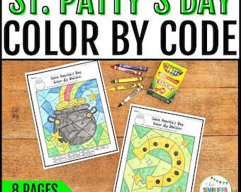 St Patricks Day Color by Number St Patricks Day Coloring St Patricks Day Math St Patricks Day WorksheetSt Patricks Day Coloring Pages