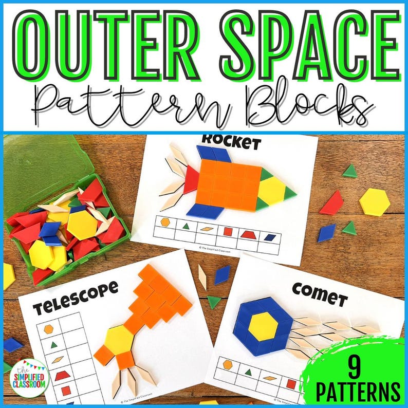 Space Pattern Block Mats, Space Pattern Block Templates, Space Pattern ...