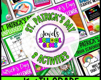 St Patricks Day Activities St Patricks Day Activities for Kids St Patricks Day Games Stem Challenges Holiday Bundle