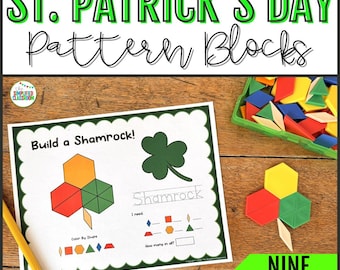 St Patricks Day Math St Patricks Day Worksheet St Patricks Day Pattern Blocks Mat St Patricks Day Pattern St Patricks Day First Grade
