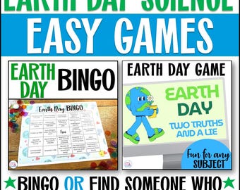 Earth Day Games Bundle, Earth Day Activities for Kids, Earth Day Activities for Kids Printable, Earth Day Bingo, Earth Day Games